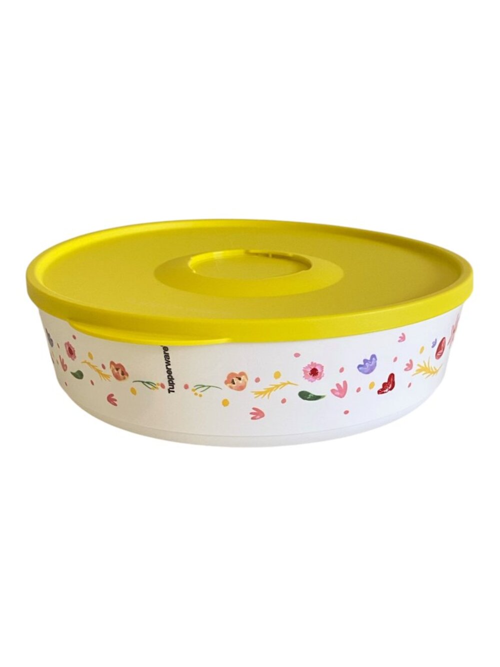 Tupperware Fanciful Floral Food Storage Salad Bowl Serving Snack Container